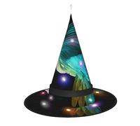 WANLON Bonito sombrero de bruja de colibrí, accesorio de Halloween, vestido de fiesta de disfraces, ideal para carnaval, adultos, Navidad