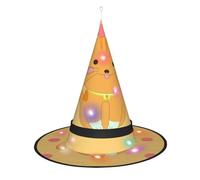 WANLON Bonito sombrero de bruja de gatito de dibujos animados, accesorio de Halloween, vestido de fiesta de disfraces, ideal para carnaval, adultos, Navidad