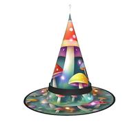 WANLON Bonito sombrero de bruja de hongos de colores, accesorio de Halloween, vestido de fiesta de disfraces, ideal para carnaval, adultos, Navidad