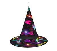 WANLON Bonito sombrero de bruja de libélula para Halloween, vestido de fiesta de disfraces, ideal para carnaval, adultos, Navidad