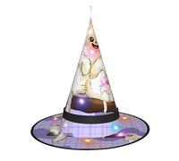 WANLON Bonito sombrero de bruja de mono dorado, accesorio de Halloween, vestido de fiesta de disfraces, ideal para carnaval, adultos, Navidad