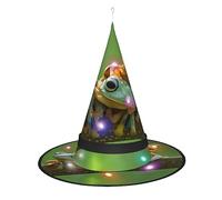 WANLON Bonito sombrero de bruja de ranas, accesorio de Halloween, vestido de fiesta de disfraces, ideal para carnaval, adultos, Navidad