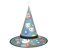 WANLON Bonito sombrero de bruja de zorro, accesorio de Halloween, vestido de fiesta de disfraces, ideal para carnaval, adultos, Navidad