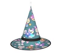 WANLON Bonito sombrero de bruja de zorro, accesorio de Halloween, vestido de fiesta de disfraces, ideal para carnaval, adultos, Navidad