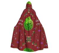 WANLON Capa con capucha Big Eye Sandía para adultos, perfecta para cosplay, Navidad, bailes de máscaras, Halloween, carnaval, fiesta