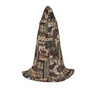 WANLON Capa con capucha de ciervo Lodge Bear: perfecta para juegos de rol, Navidad, Halloween, Pascua, carnaval, fiesta y exposiciones de cómics