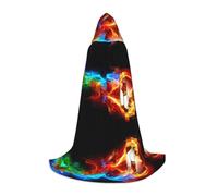 WANLON Capa con capucha de fútbol Fire Dragon Roll - perfecta para juegos de rol, disfraz de cosplay - ideal para Navidad, Halloween, Pascua, fiesta de carnaval