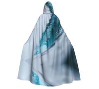 WANLON Capa con capucha Ocean Green Wave Surf - Disfraz de adulto para hombre y mujer, perfecto para cosplay, Navidad, Halloween, Pascua, carnaval