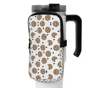 WANLON Cookies Food Galletas con chispas de chocolate versátil bolsa de accesorios para botella deportiva, ideal para caminar, senderismo, yoga, gimnasio, resistencia al agua y a prueba de golpes