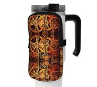 WANLON Cool Steampunk Gears - Bolsa de accesorios versátil para botella deportiva, ideal para caminar, senderismo, yoga, gimnasio, resistencia al agua y a prueba de golpes, Black, M, Soporte para