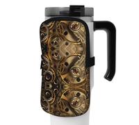 WANLON Cool Steampunk Gears - Bolsa de accesorios versátil para botella deportiva, ideal para caminar, senderismo, yoga, gimnasio, resistencia al agua y a prueba de golpes, Black, S, Soporte para