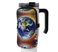 WANLON Cosmic Earth - Bolsa de accesorios versátil para botellas deportivas, ideal para caminar, senderismo, yoga, gimnasio, resistencia al agua y a prueba de golpes, Black, M, Soporte para tarjetas