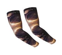 WANLON Cosmic Shining Planet - Mangas de enfriamiento unisex - Mangas elásticas de seda de hielo con protección solar, ideal para correr al aire libre, ciclismo