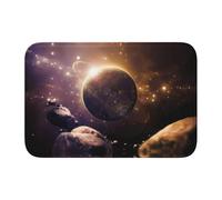 WANLON Cosmic Shining Planet - Tapete con dobladillo de 40 x 60 pulgadas, versátil para uso en exteriores e interiores, perfecto para cocina, dormitorio, sala de estar