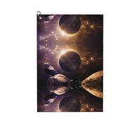 WANLON Cosmic Shining Planet - Toalla de golf suave y absorbente para golf, correr, yoga y más, secado rápido y conveniente