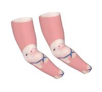 WANLON Cute Pink Pig - Mangas refrescantes unisex - Mangas elásticas de seda de hielo con protección solar, ideal para correr al aire libre, ciclismo