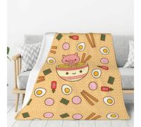 WANLON Delicious Sweet Ramen - Manta de franela suave y acogedora, ideal para cama, sofá, campamento y viajes, manta ligera