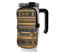 WANLON Egyptian Pharaonic Frescoes - Bolsa de accesorios versátil para botella deportiva, ideal para caminar, senderismo, yoga, gimnasio, resistencia al agua y a prueba de golpes, Black, M, Soporte