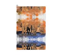 WANLON Elephants Art - Toalla de golf suave y absorbente para golf, correr, yoga y más, secado rápido y conveniente
