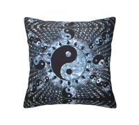 WANLON Fundas decorativas de almohada de 20 x 20 pulgadas, cojines suaves para sofá, cama, dormitorio, sala de estar, hogar, diagrama Ying Yang de granja