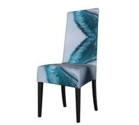 WANLON Fundas elásticas para sillas de comedor, color verde océano, decoración de banquetes de mesa de hotel, cómodas y resistentes a las arrugas