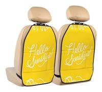 WANLON Goodlooking Hello Sunshine - Alfombrilla de almacenamiento antipatadas para asientos de coche, 2 protectores de respaldo de asiento, cobertura contra huellas y arañazos