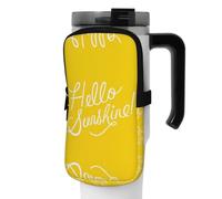 WANLON Goodlooking Hello Sunshine - Bolsa de accesorios versátil para botella deportiva, ideal para caminar, senderismo, yoga, gimnasio, resistente al agua y a prueba de golpes, Black, M, Soporte para