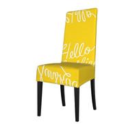 WANLON Goodlooking Hello Sunshine - Fundas elásticas para sillas de comedor, decoración de banquetes de mesa de hotel, cómodas y resistentes a las arrugas