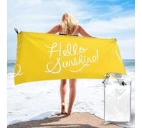 WANLON Goodlooking Hello Sunshine - Juego de toallas de baño de microfibra de algodón suave y altamente absorbente para baño, playa y fitness