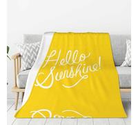 WANLON Goodlooking Hello Sunshine - Manta de franela suave y acogedora, ideal para cama, sofá, campamento y viajes, manta ligera