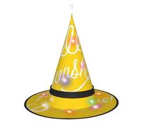 WANLON Goodlooking Hello Sunshine - Sombrero de bruja para Halloween, vestido de fiesta de disfraces, ideal para carnaval, adultos, Navidad