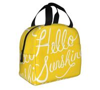 WANLON Goodlooking - Lonchera Hello Sunshine, perfecta para el trabajo, picnic, viajes, actividades al aire libre, bolsa de almuerzo grande pero elegante