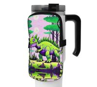 WANLON Green Dinosaur - Bolsa de accesorios versátil para botella deportiva, ideal para caminar, senderismo, yoga, gimnasio, resistente al agua y a prueba de golpes, Black, S, Soporte para tarjetas de