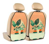 WANLON Green Turtleback - Alfombrilla de almacenamiento antipatadas para asientos de coche, 2 protectores de respaldo de asiento, cobertura contra huellas y arañazos