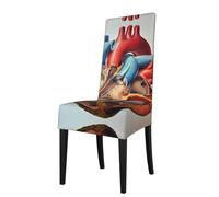 WANLON Human Anatomy - Fundas elásticas para sillas de comedor, mesa de hotel, decoración de banquetes, cómodas y resistentes a las arrugas