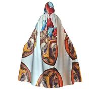 WANLON Human Anatomy Heart Chart - Capa con capucha - Disfraz de adulto para hombres y mujeres - Perfecto para cosplay, Navidad, Halloween, Pascua, carnaval