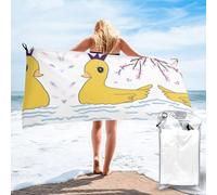 WANLON Little Yellow Duck - Juego de toallas de baño de microfibra de algodón suave y altamente absorbente para baño, playa y fitness
