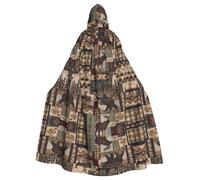 WANLON Lodge Bear - Capa con capucha de ciervo para adultos, perfecta para cosplay, Navidad, bailes de máscaras, Halloween, carnaval, fiesta