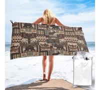 WANLON Lodge Bear - Juego de toallas de baño de microfibra de algodón suave y altamente absorbente para baño, playa y fitness