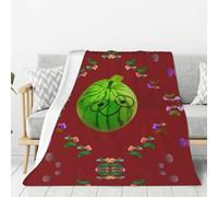 WANLON Manta de franela Big Eye Watermelon, suave y acogedora, ideal para cama, sofá, campamento y viajes, manta ligera