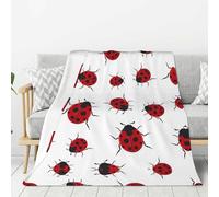 WANLON Manta de franela Seven Star Ladybird, suave y acogedora, ideal para cama, sofá, campamento y viajes, manta ligera
