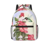 WANLON Mochila de lona con diseño de colibrí, ligera y cómoda, perfecta para la escuela secundaria, la universidad, viajes, estilo y simplicidad