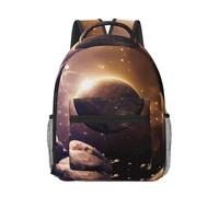WANLON Mochila de lona Cosmic Shining Planet, ligera y cómoda, perfecta para la escuela secundaria, la universidad, viajes, estilo y simplicidad
