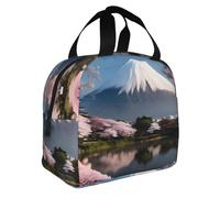WANLON Monte Fuji in Early Spring - Lonchera perfecta para el trabajo, picnic, viajes, actividades al aire libre - Bolsa de almuerzo grande pero elegante