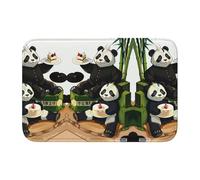 WANLON Pandas of Father and Son Hem Mat 40x60 - Felpudo versátil para uso en exteriores e interiores, perfecto para cocina, dormitorio, sala de estar