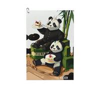 WANLON Pandas of Father and Son Toalla de golf - Toalla de gimnasio suave y absorbente para golf, correr, yoga y más - Secado rápido y conveniente