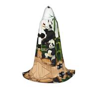 WANLON Pandas of Padre e Hijo Capa con Capucha - Perfecto para juegos de rol Cosplay - Ideal para Navidad, Halloween, Pascua, fiesta de carnaval