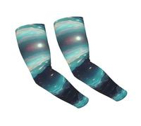 WANLON Science Fiction Stars - Mangas refrescantes unisex - Mangas elásticas de seda de hielo con protección solar, ideal para correr al aire libre, ciclismo