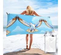 WANLON Seagulls in flight - Juego de toallas de baño de microfibra de algodón suave y altamente absorbente para baño, playa y fitness