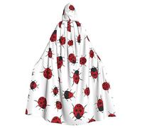 WANLON Seven Star - Capa con capucha de mariquita para adultos, perfecta para cosplay, Navidad, bailes de máscaras, Halloween, carnaval de Pascua, fiesta